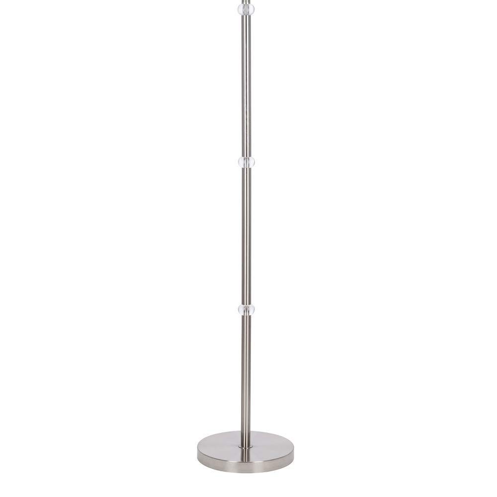 Amazon Brand – Ravenna Home Contemporary Metal Floor Lamp with Acrylic Ball Accents, LED Bulb Included, 60"H, Brushed Nickel