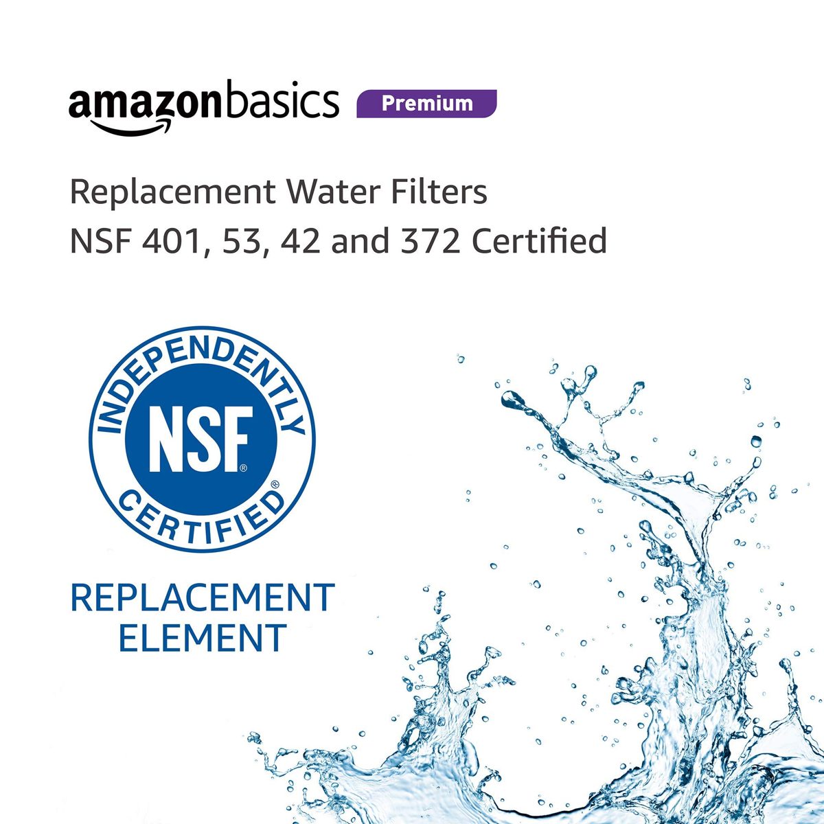 AmazonBasics Replacement LG LT800P Refrigerator Water Filter Cartridge - Premium Filtration (Renewed)