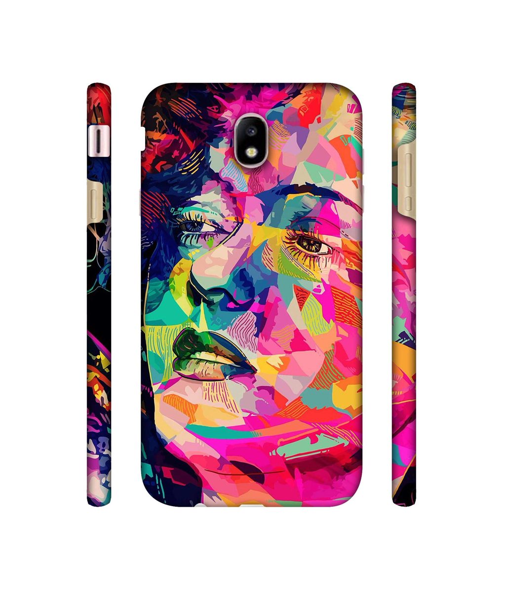 Amazon Brand - Solimo Designer Multicolor Lady Vector 3D Printed Hard Back Case Mobile Cover for Samsung Galaxy J7 Pro