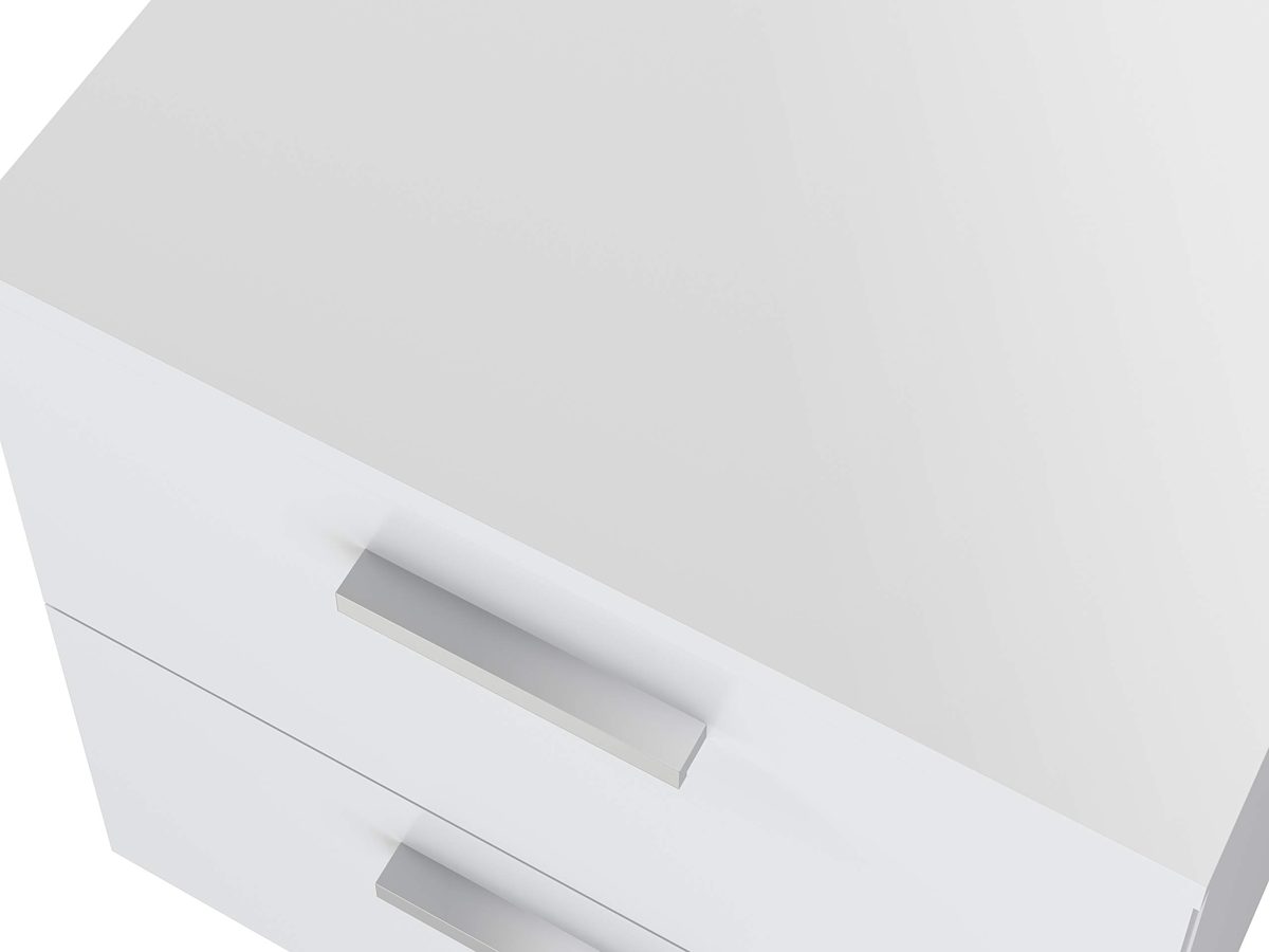 Amazon Brand - Movian Kolva 2-Drawer Bedside Table, 45 x 38 x 47cm, White