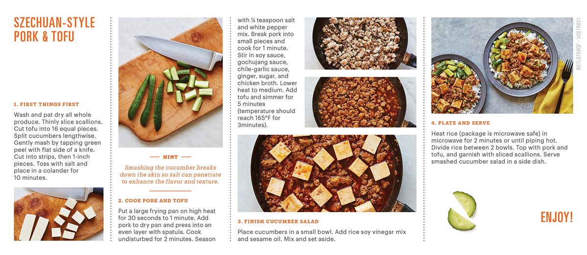 AMAZON Szechuan-Style Pork & Tofu with Smashed Cucumber Salad, 45 OZ