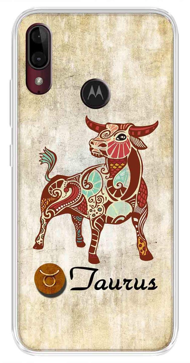 Amazon Brand - Solimo Designer Multicolor Taurus Design Printed Soft Back Case Mobile Cover for Motorola Moto E6s / Motorola Moto E6 Plus