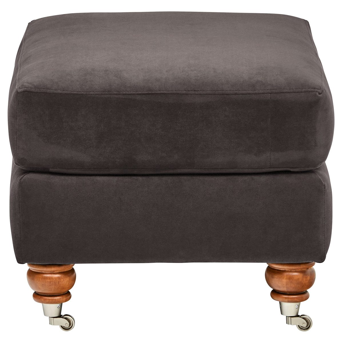 Amazon Brand – Stone & Beam Brandeberry Farmhouse Charles of London Ottoman, 31"W, Dark Grey