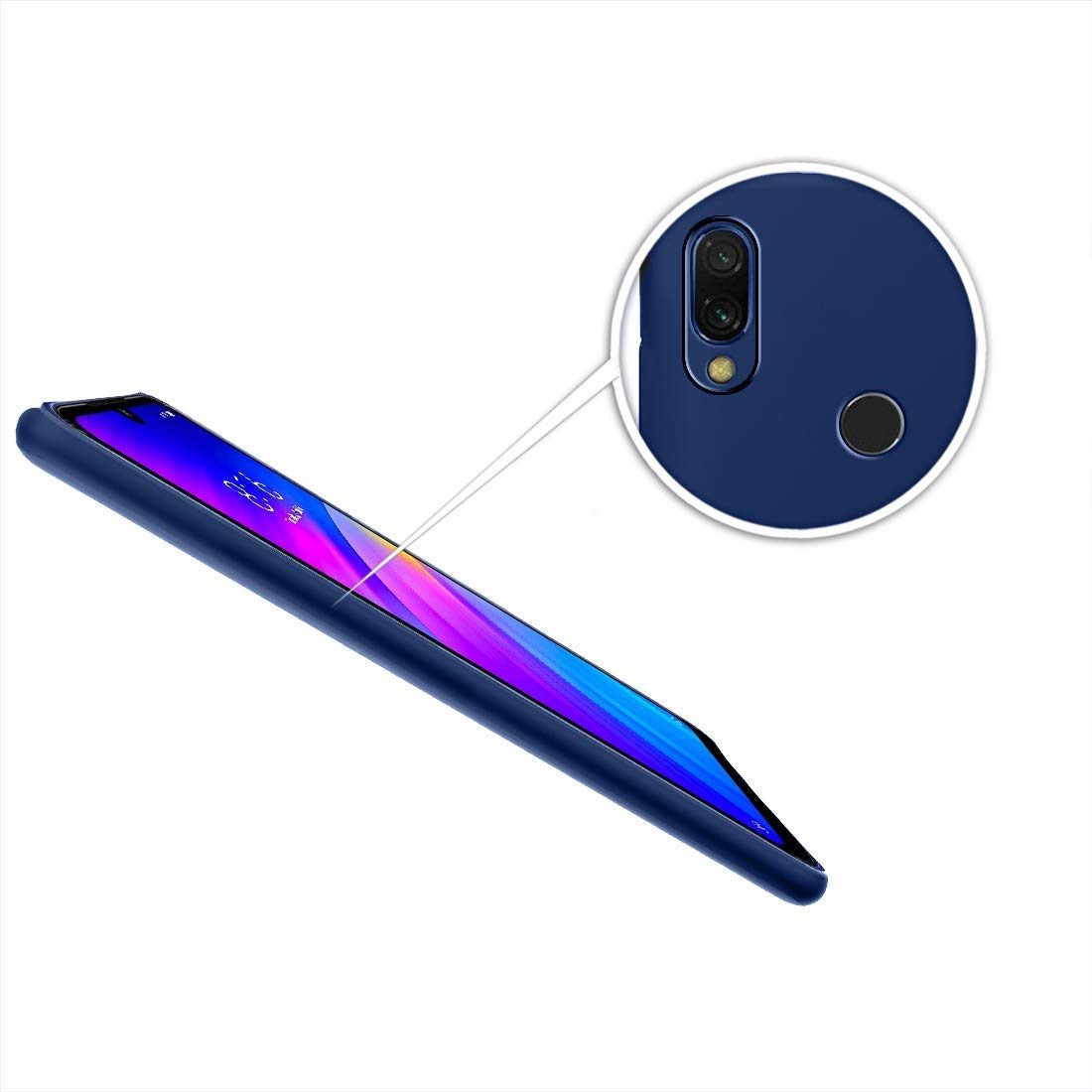 (Renewed) Amazon Brand - Solimo Redmi Y3 Mobile Cover (Hard Back & Slim),Blue