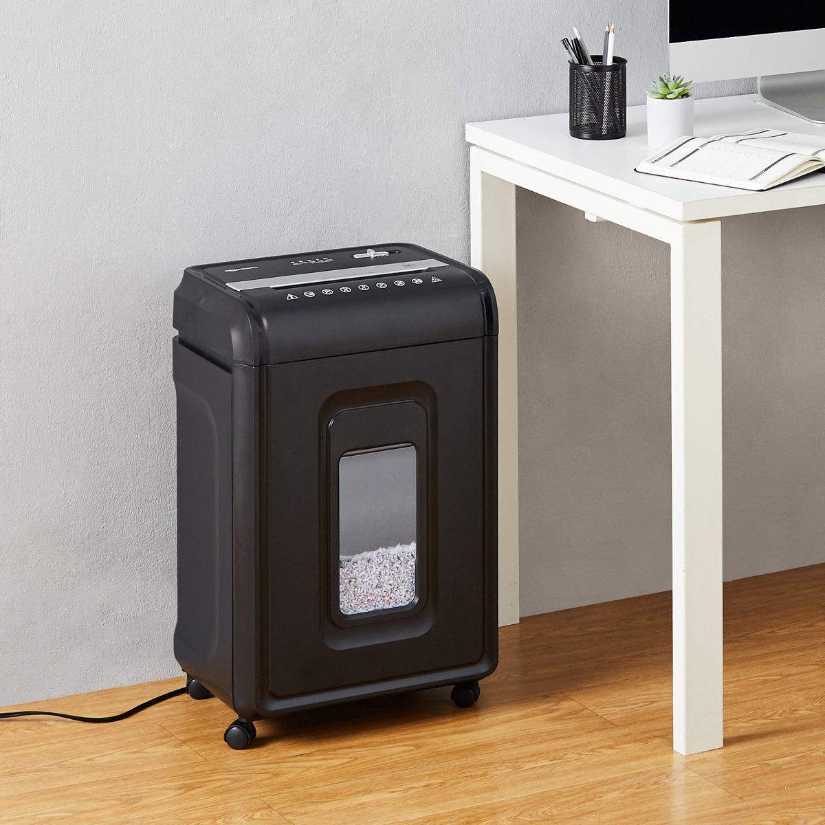 AmazonBasics 18-Sheet Micro-Cut Paper, CD, and Credit Card Shredder