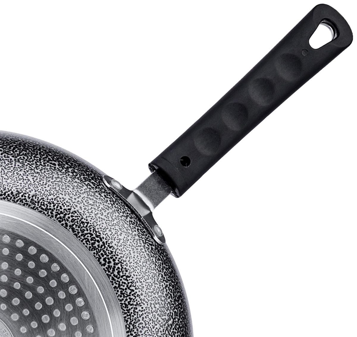 Amazon Brand - Solimo Non Stick Frypan (24 cm, Hammertone finish, 3 coat, 2.9mm thickness)