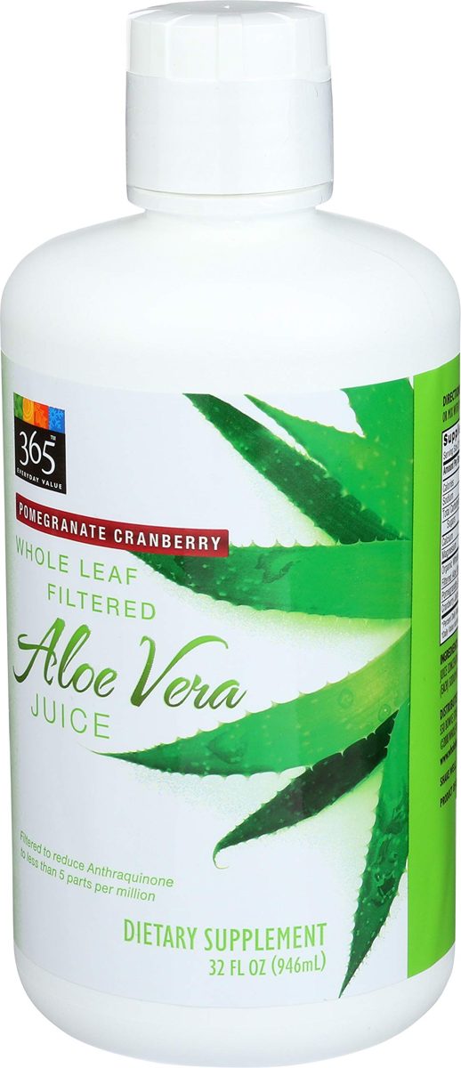 365 Everyday Value, Whole Leaf Filtered Aloe Vera Juice, Pomegranate Cranberry Flavor, 32 fl oz