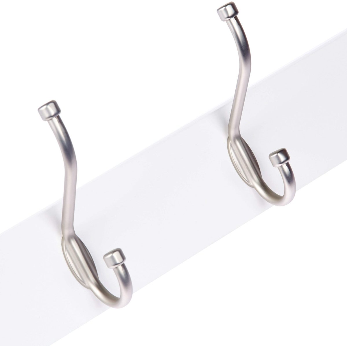 (Renewed) AmazonBasics Wall-Mounted Hook/Hanger/Coat Rack, White