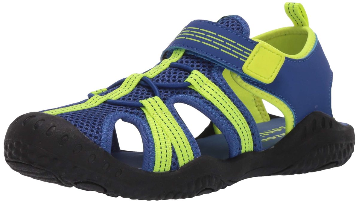 Amazon Essentials Boys' Aria Sandal, Navy, 3 Medium US Big Kid