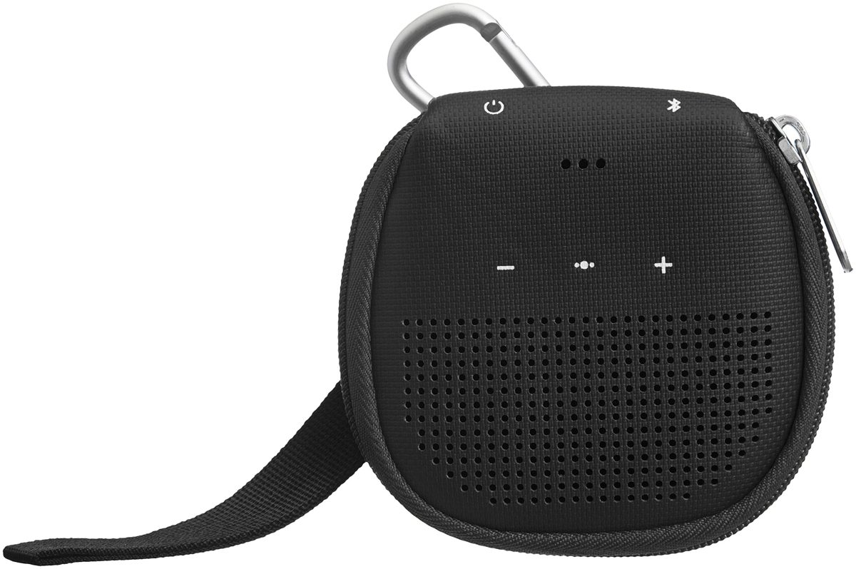Bose SoundLink Micro Waterproof Bluetooth speaker (Black) with AmazonBasics Case (Black)