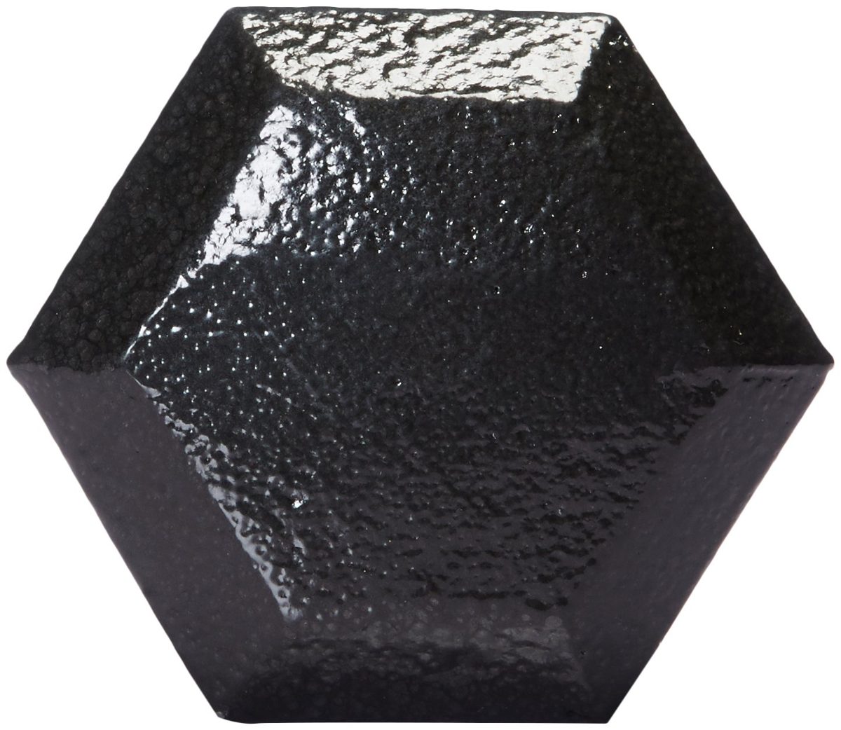 AmazonBasics Cast Iron Hex Dumbbell Weight - 11.6 x 5.2 x 4.5 Inches, 30 Pounds, Black