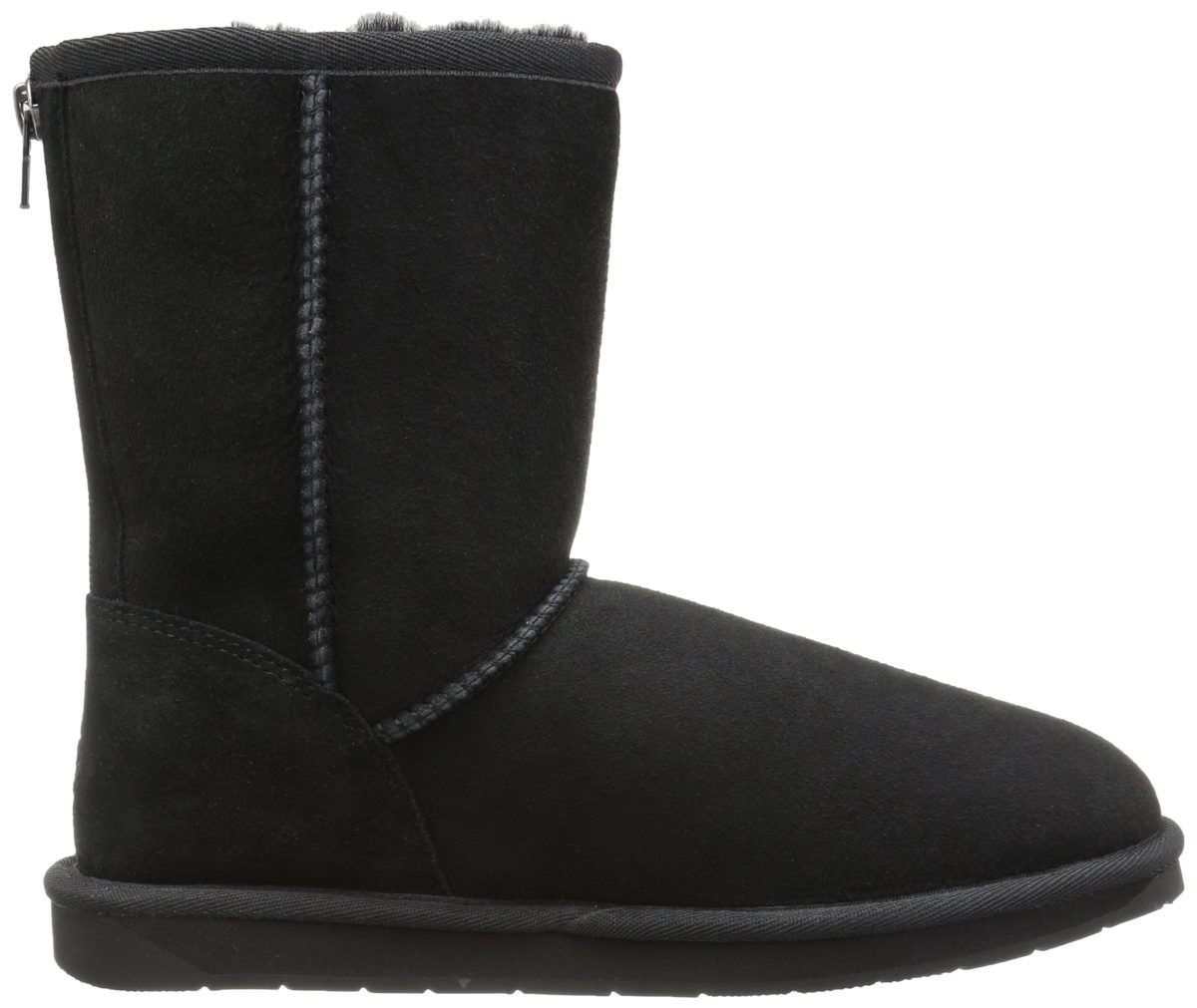 206 Collective Women's Balcom Short Back-Zip Shearling Boot Boot, Black, 11.5 B US
