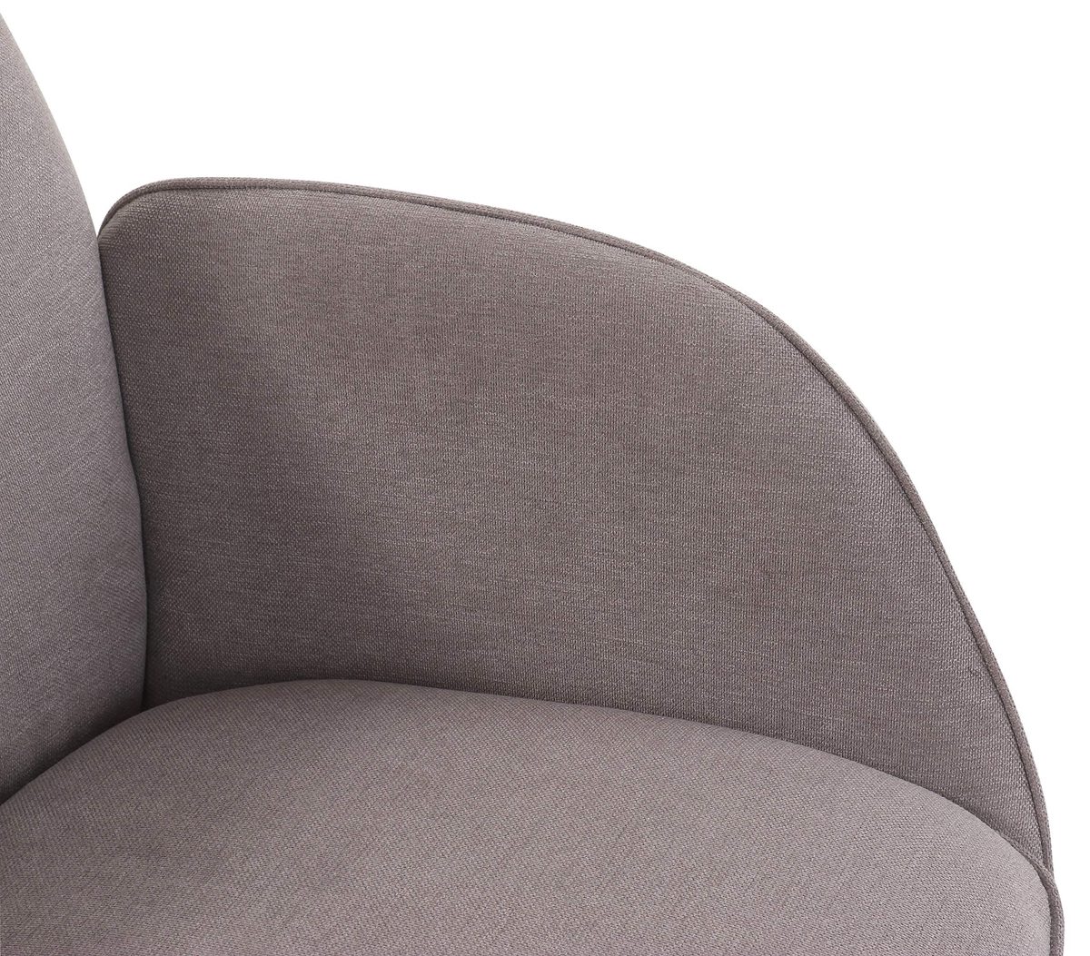 Amazon Brand – Rivet Modern Upholstered Swivel Home Office Task Chair, 25.5"W, Ash Gray with Nickel Finish (Renewed)