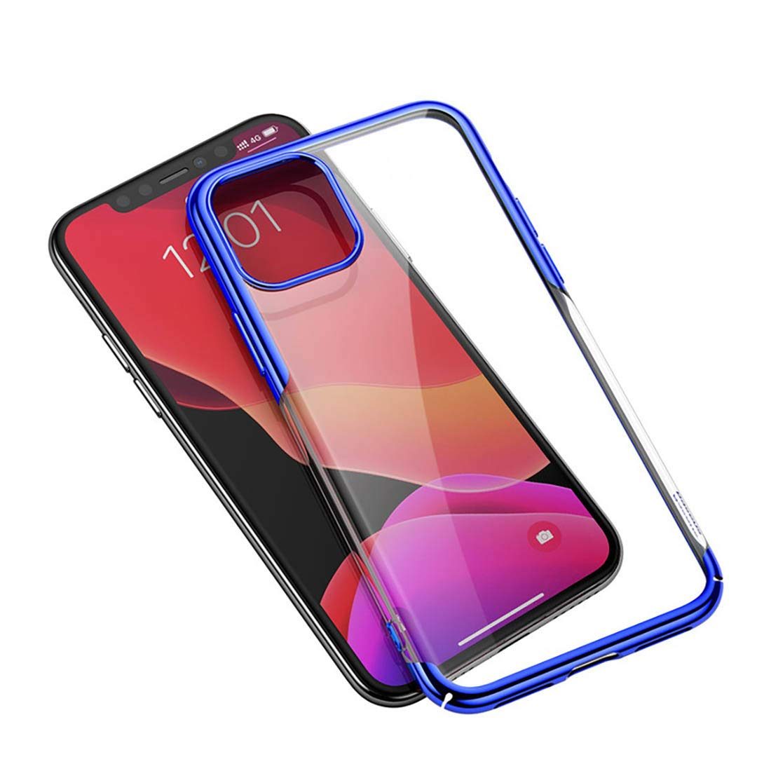 Amazon Brand - Solimo Electroplated Mobile Cover (Soft & Flexible Back case), for Apple iPhone 11 Pro (Electric Blue)