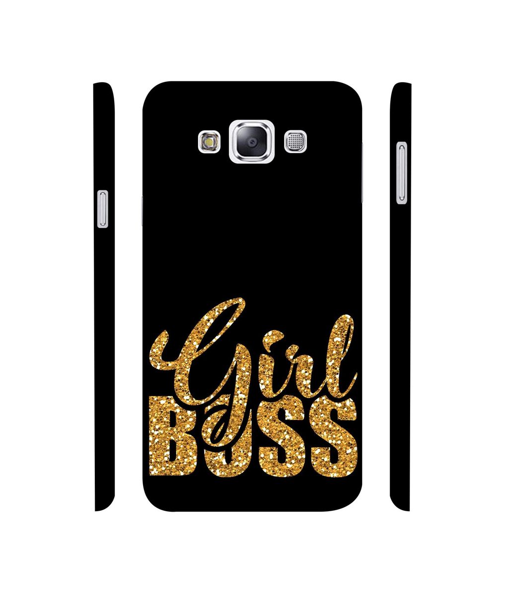 Amazon Brand - Solimo Designer Sparkle Girl Boss 3D Printed Hard Back Case Mobile Cover for Samsung Galaxy E7