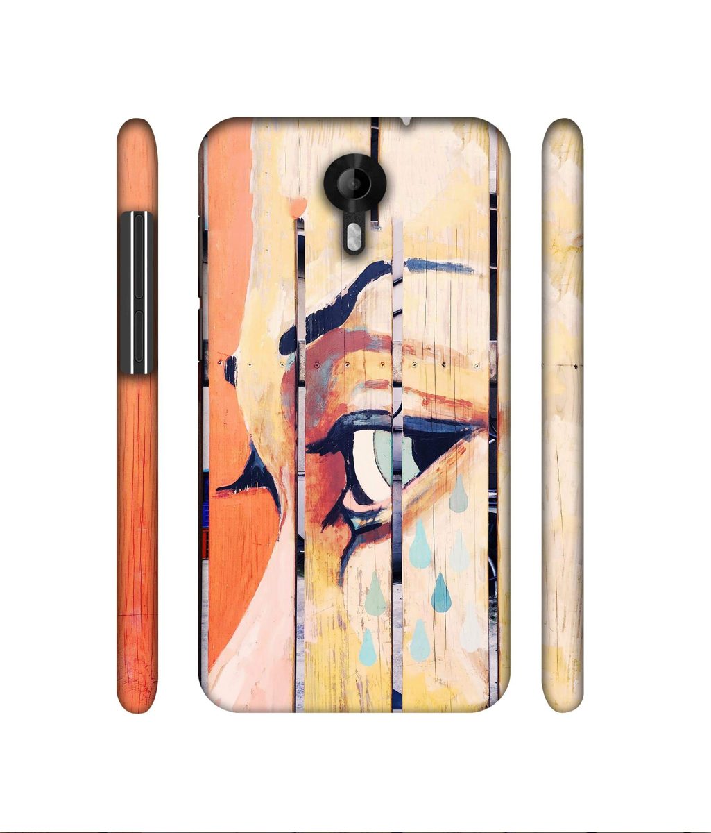 Amazon Brand - Solimo Designer Potrat On Wood 3D Printed Hard Back Case Mobile Cover for Micromax Canvas Nitro 4G E455