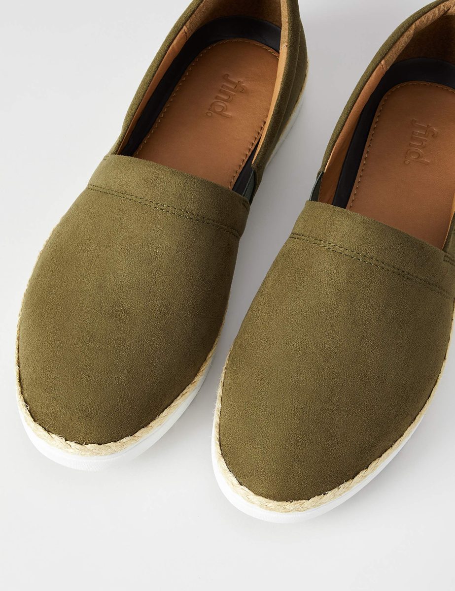 find. Mens^Men's Jute Slip On Espadrille Wedge Sandal, Green Khaki, Womens 12