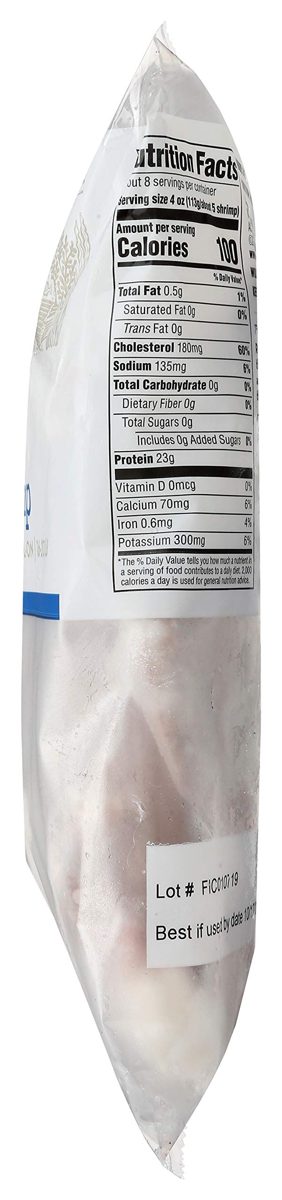 365 Everyday Value, Wild-Caught Seafood Value Pack, Gulf Wild White Shrimp, Shell-On & Tail-On (16-20/lb), 32 Ounce (Frozen)