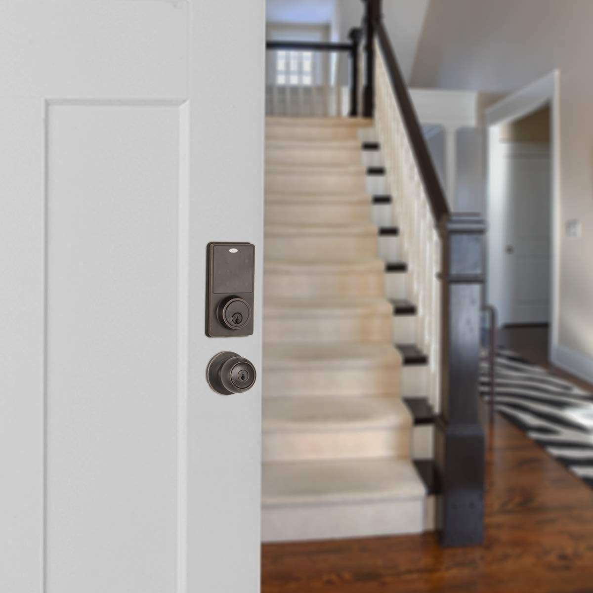 AmazonBasics Electronic Deadbolt - Modern - Oil Rubbed Bronze