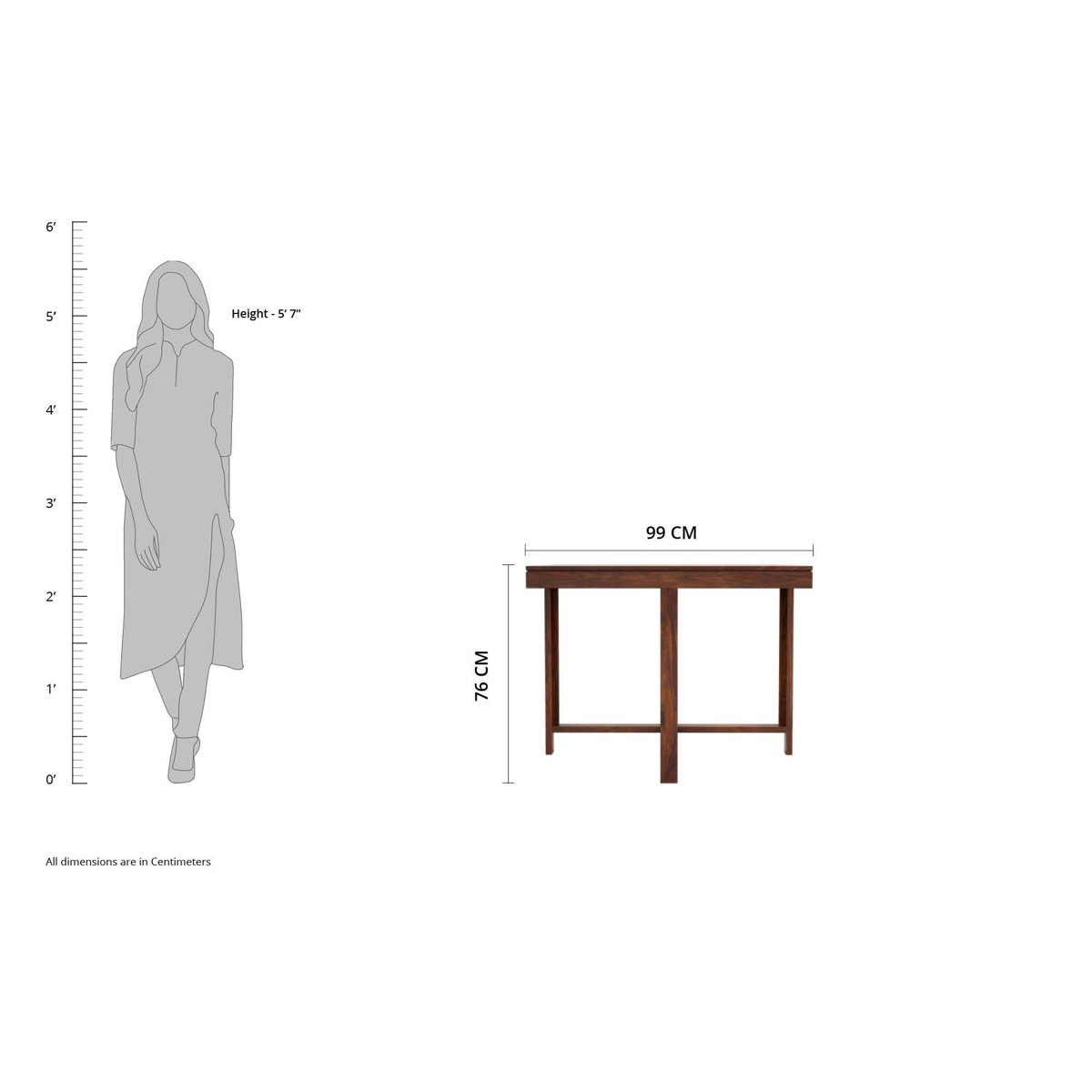 Amazon Brand - Solimo Virgo Solid Sheesham Wood 4 seater Dining Table with Chairs (Teak Finish)