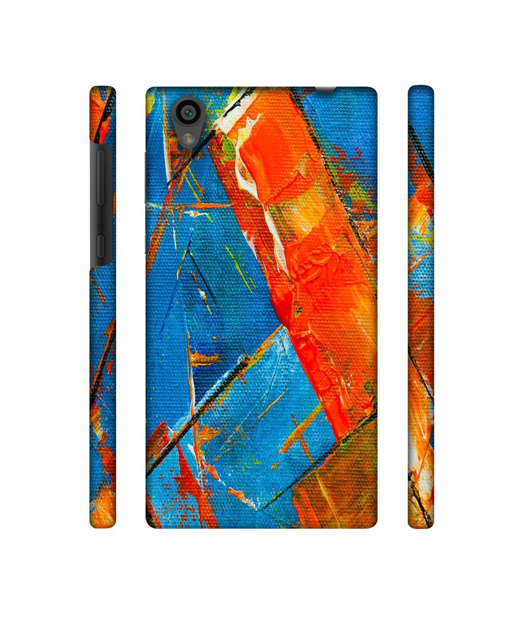 Amazon Brand - Solimo Designer Sky Blue and Orange Canvas 3D Printed Hard Back Case Mobile Cover for Sony Xperia L1