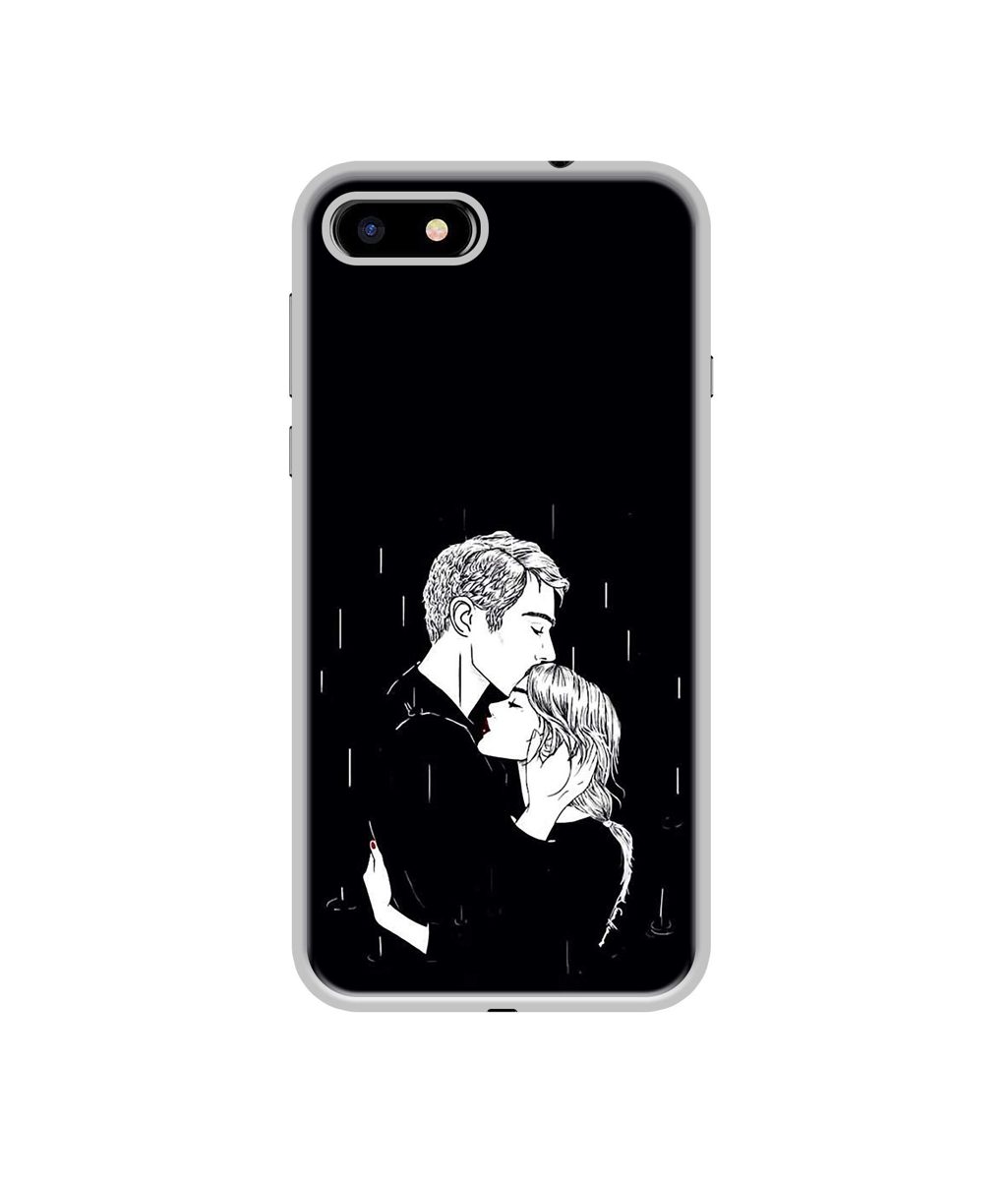 Amazon Brand - Solimo Designer Couples Standing in Rain UV Printed Soft Back Case Mobile Cover for Micromax Canvas 1 2018