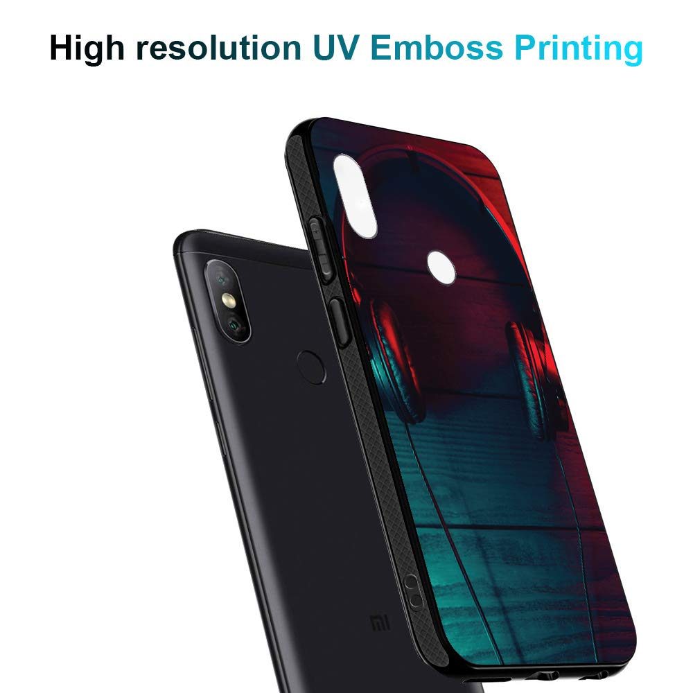 Amazon Brand - Solimo Designer Music Headphone Printed Hard Back Case Mobile Cover for Redmi 6 Pro