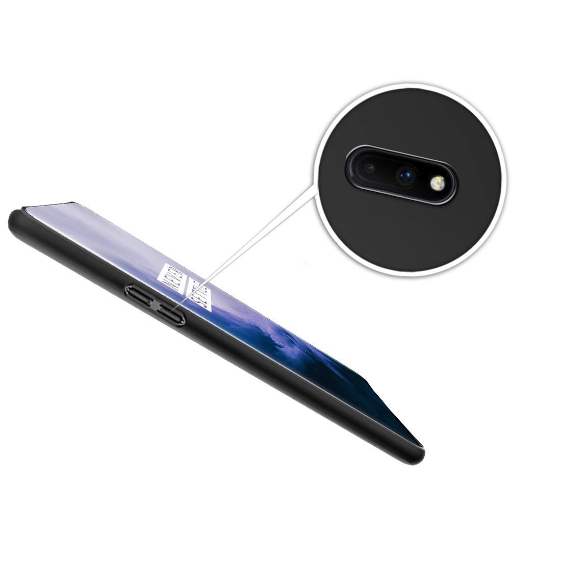 Amazon Brand - Solimo Oneplus 7 Mobile Cover (Hard Back & Slim),Black