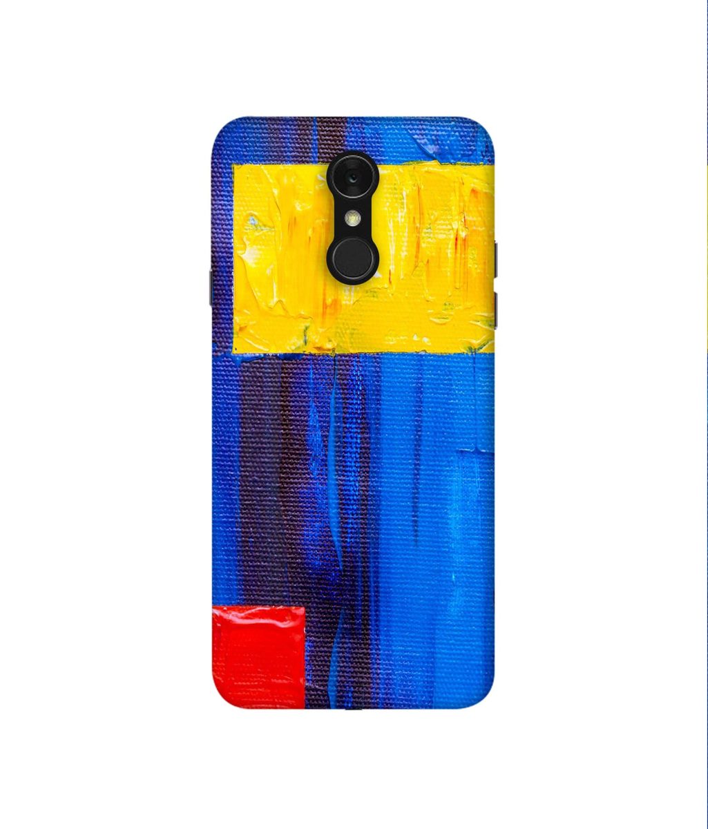 Amazon Brand - Solimo Designer Rectangle On Canvas 3D Printed Hard Back Case Mobile Cover for LG Q7