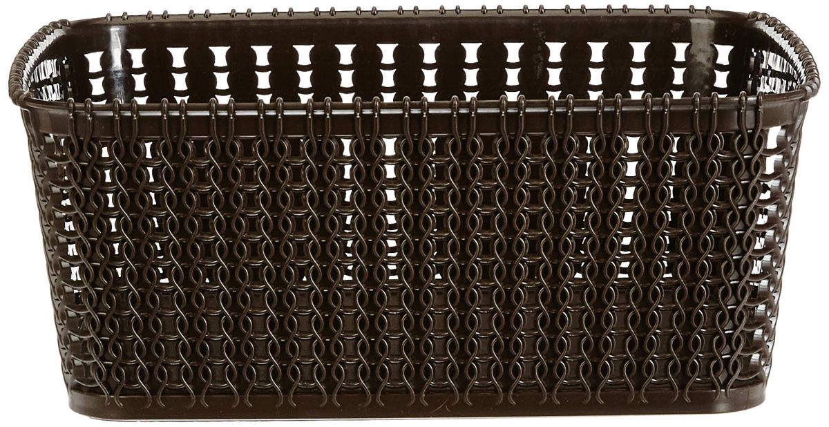 (Renewed) Amazon Brand - Solimo Storage Basket, Set of 2, Medium, Brown