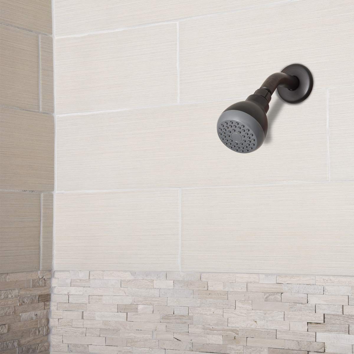 AmazonBasics High-Pressure Shower Head, 3 Inch
