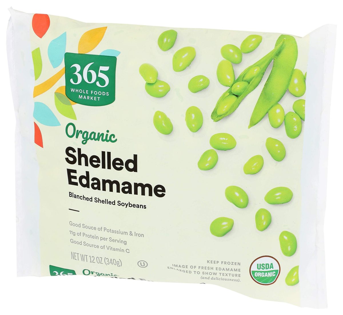 365 Everyday Value, Organic Shelled Edamame, Blanched Shelled Soybeans, 12 oz, (Frozen)