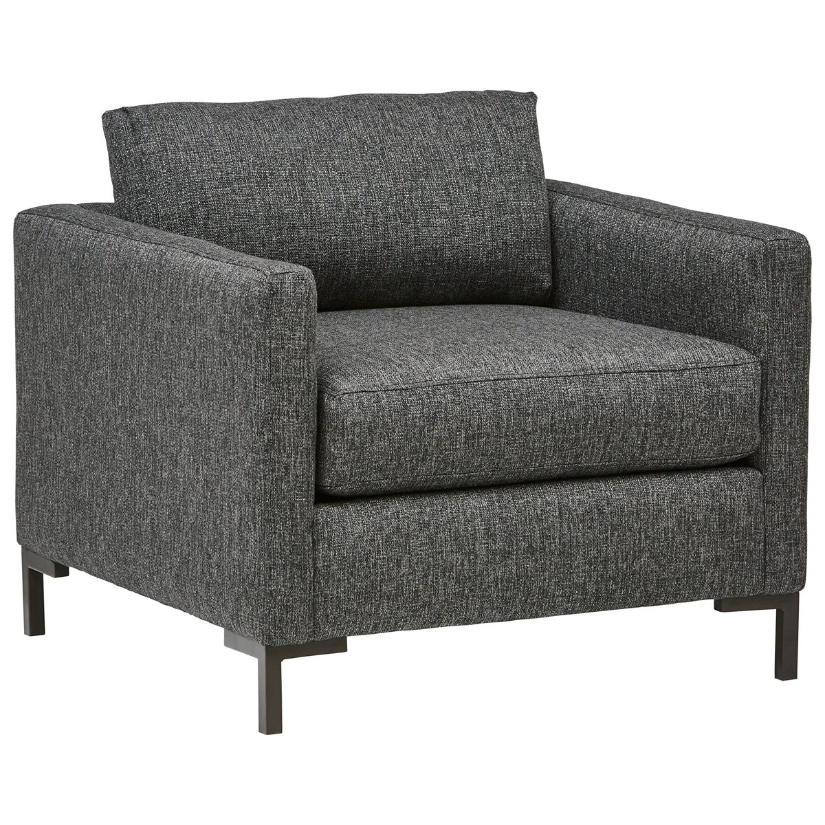 Amazon Brand – Rivet Edgewest Low Back Modern Accent Chair, 34"W, Charcoal Grey