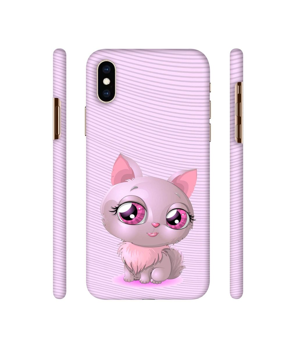 Amazon Brand - Solimo Designer Cute Pink Cat 3D Printed Hard Back Case Mobile Cover for Apple iPhone Xs Max