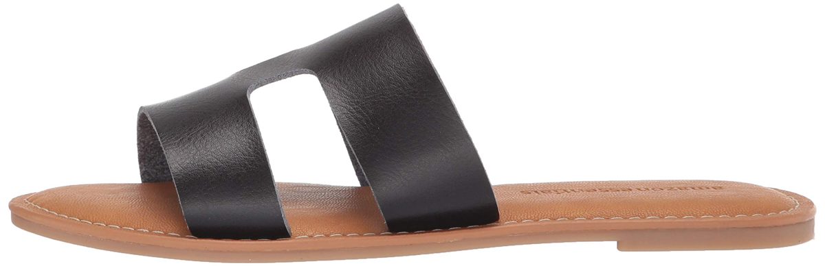 Amazon Essentials H Band Flat Sandal, Black, 8.5