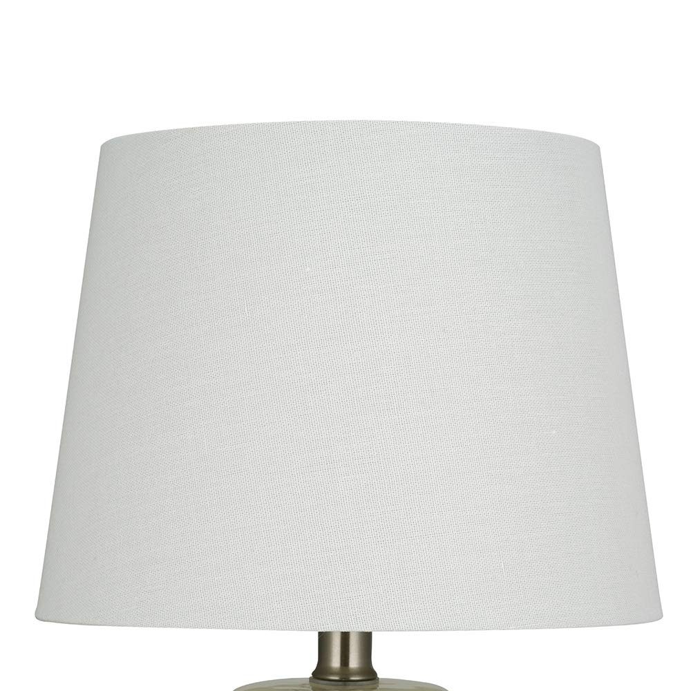 Amazon Brand – Ravenna Home Table Lamp with Round Ceramic Base and LED Light Bulb, 16.5"H, Cannoli Cream