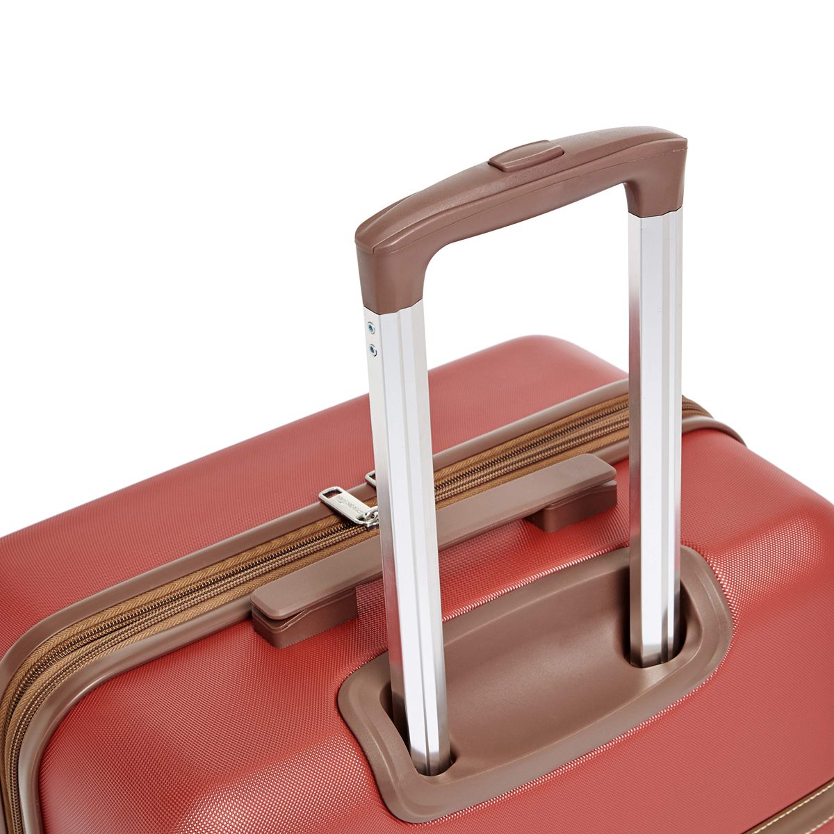AmazonBasics Vienna Luggage Expandable Suitcase Spinner, 24-Inch, Red