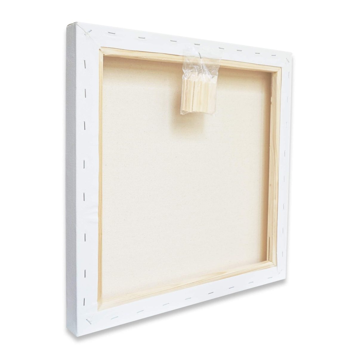 Eono by Amazon - Stretched Canvas Chunky 40cm x 40cm Blank 100% Cotton