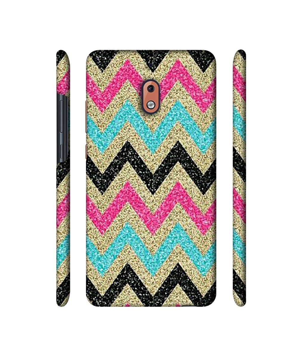 Amazon Brand - Solimo Designer Sparkle Zik Zak Texture 3D Printed Hard Back Case Mobile Cover for Nokia 2.1