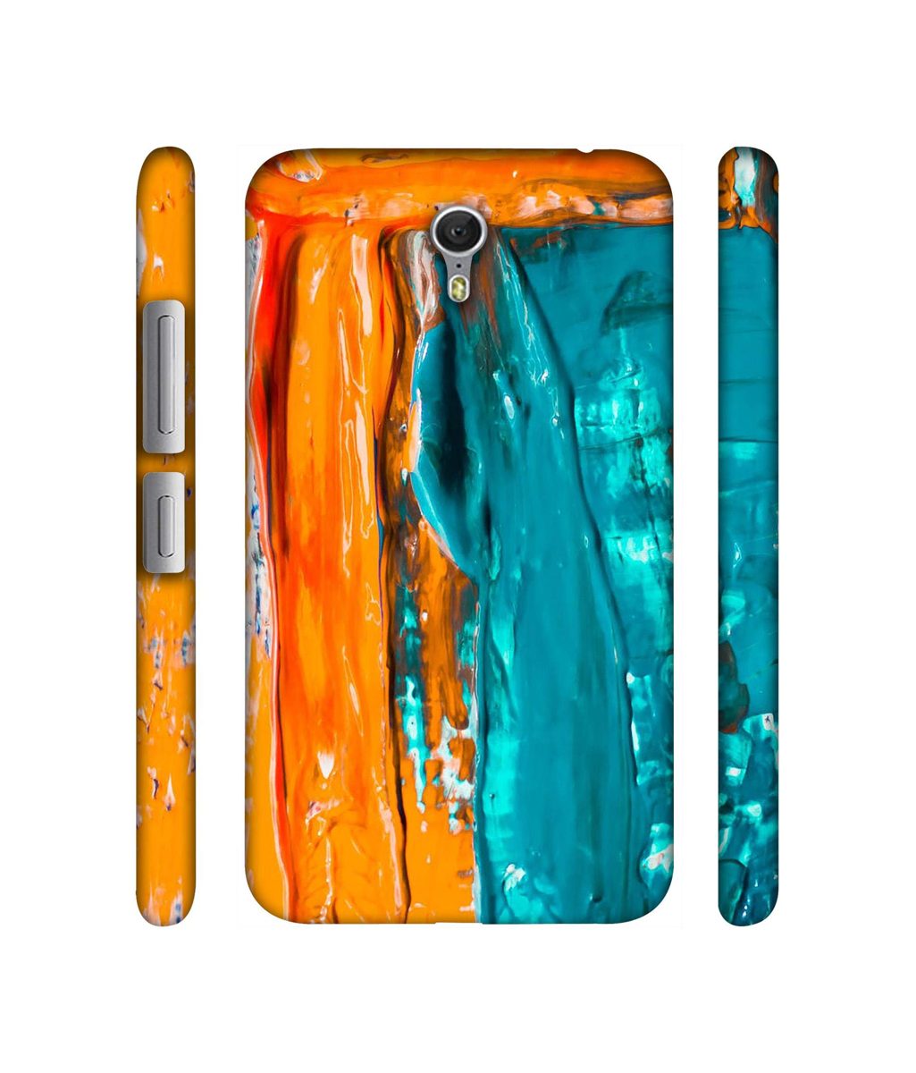 Amazon Brand - Solimo Designer Gold Yellow and Sky Blue Paint 3D Printed Hard Back Case Mobile Cover for Lenovo ZUK Z1