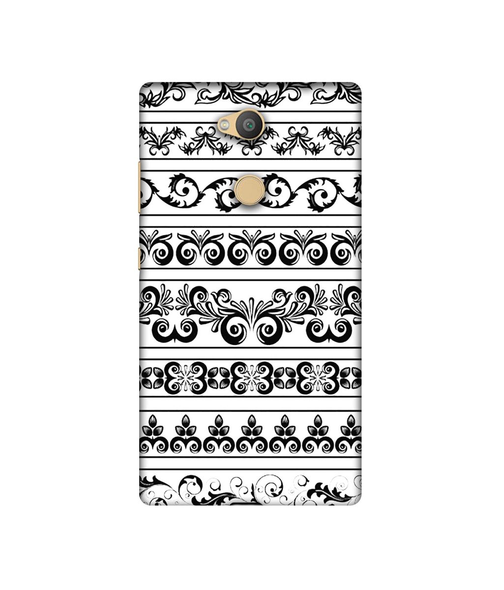 Amazon Brand - Solimo Designer Black Multi Patterns 3D Printed Hard Back Case Mobile Cover for Sony Xperia L2