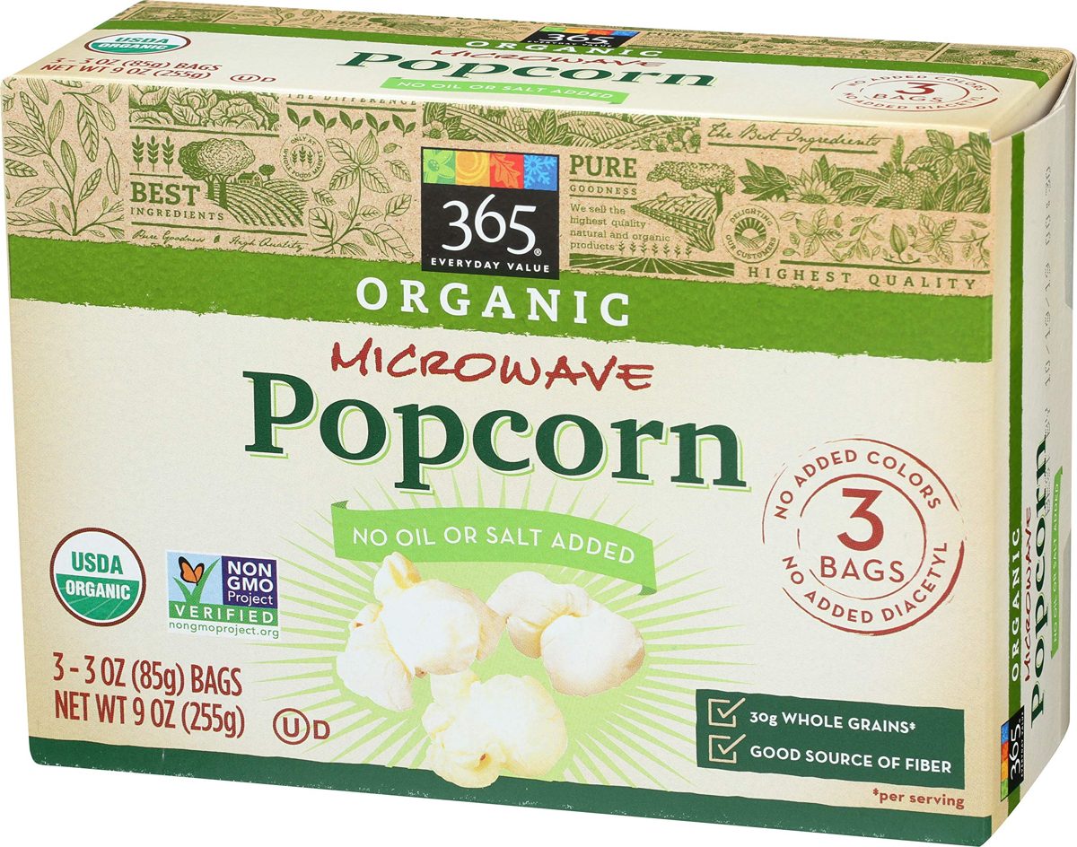 365 Everyday Value, Organic Microwave Popcorn, 3 oz, 3 pk