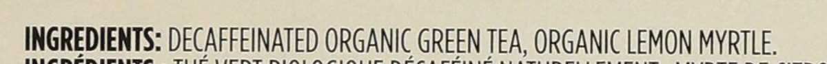 365 Everyday Value, Organic Decaffeinated Green Tea with Lemon Myrtle, 40 Tea Bags