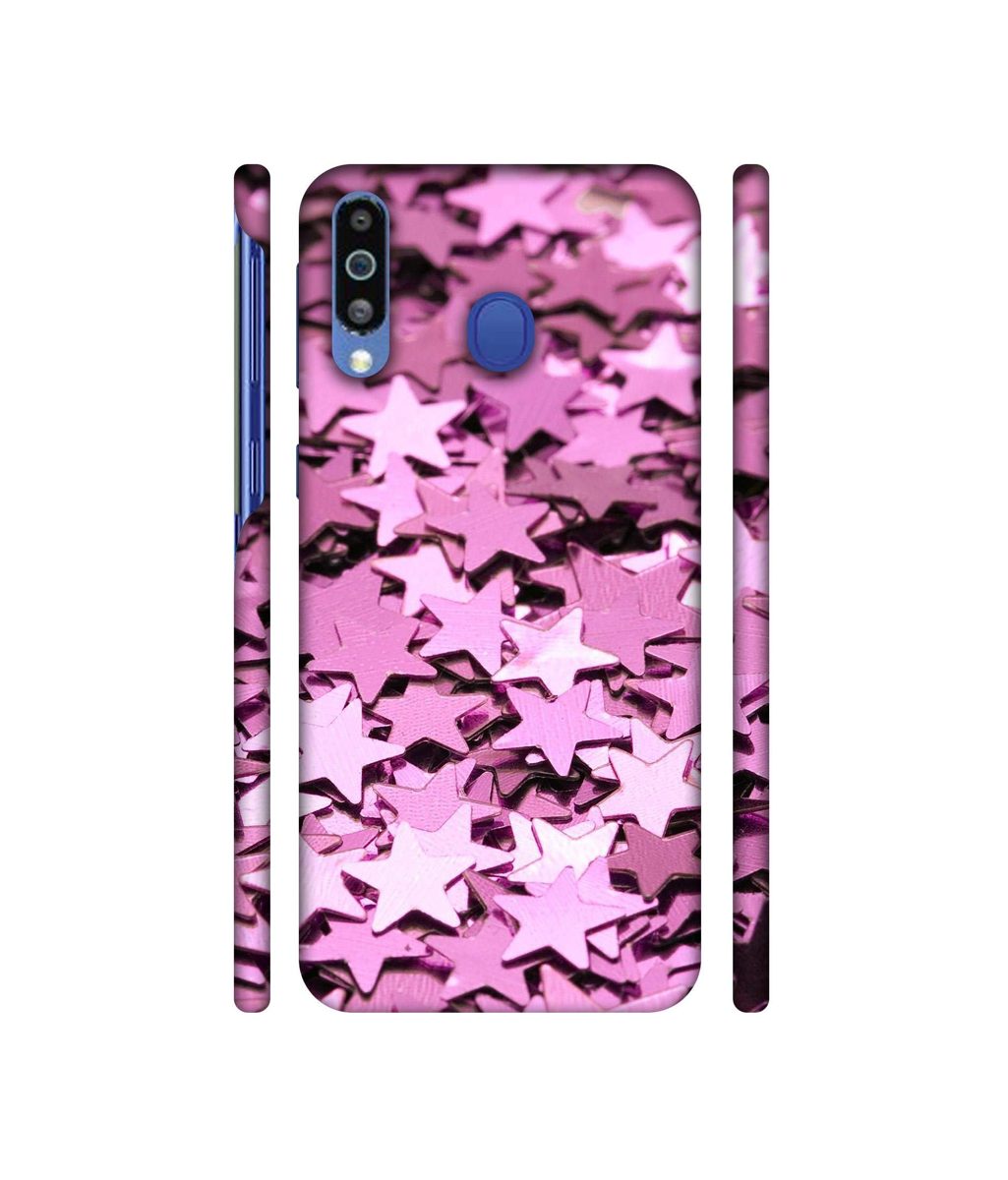 Amazon Brand - Solimo Designer Glitter Stars 3D Printed Hard Back Case Mobile Cover for Samsung Galaxy M21