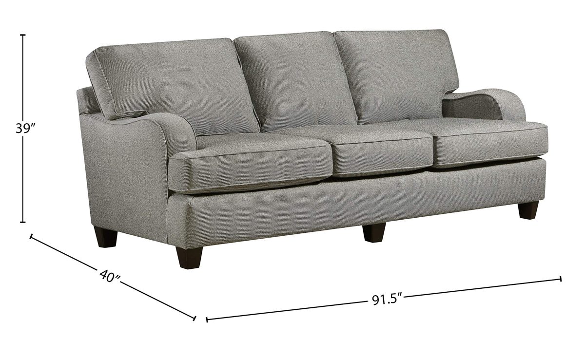 Amazon Brand – Stone & Beam Anne Marie Contemporary Sofa Couch, 91.5"W, Charcoal