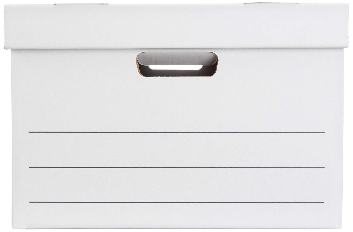 AmazonBasics Medium Duty Storage/Filing Boxes with Lift-Off Lid - Legal Size, 12-Pack