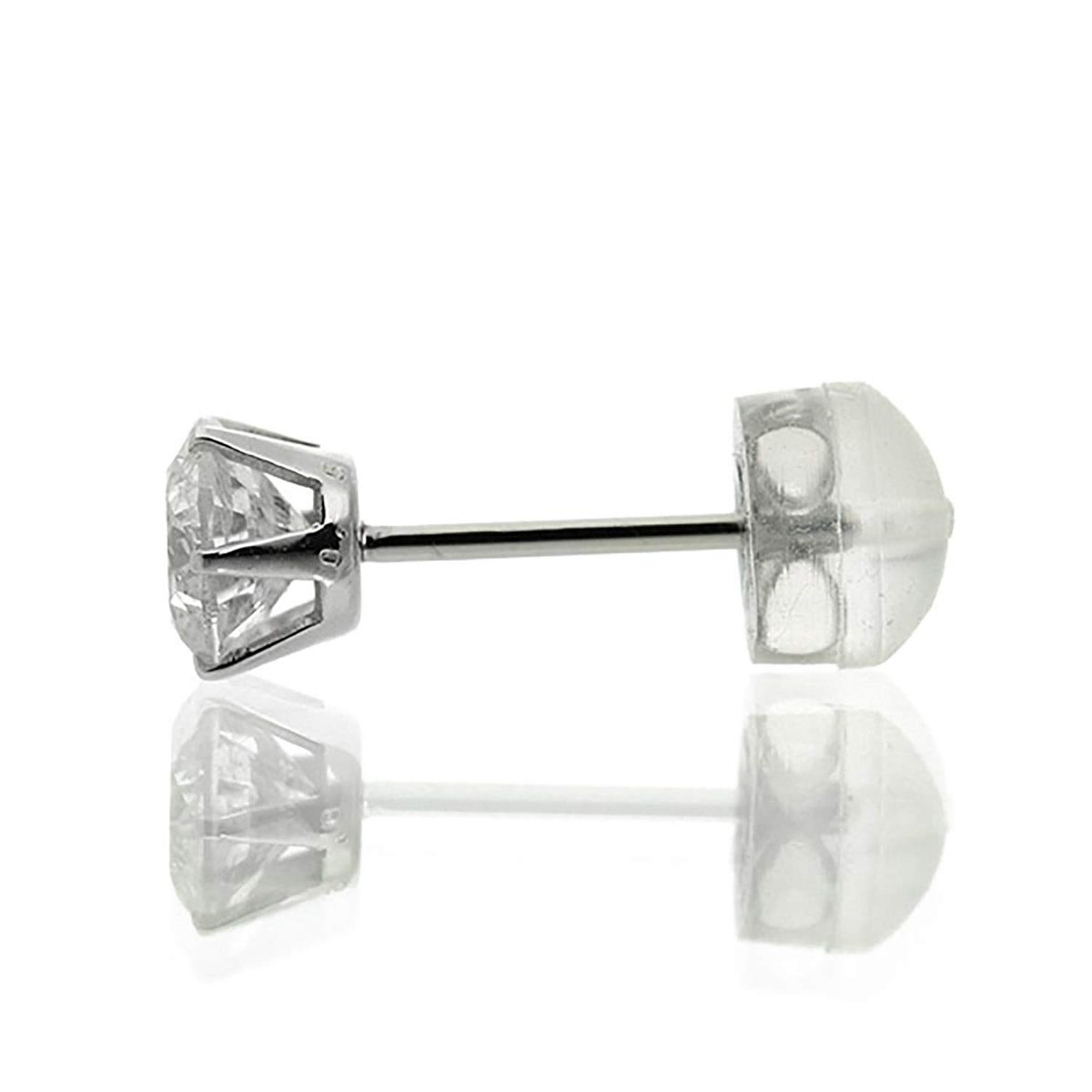 [Amazon Collection] Amazon Collection (AMBZO) Pt900 Stud Earrings 1.0ct 0.5x0.5ct 6 Prong (J.I1.VG Equivalent) ES0618PT-10