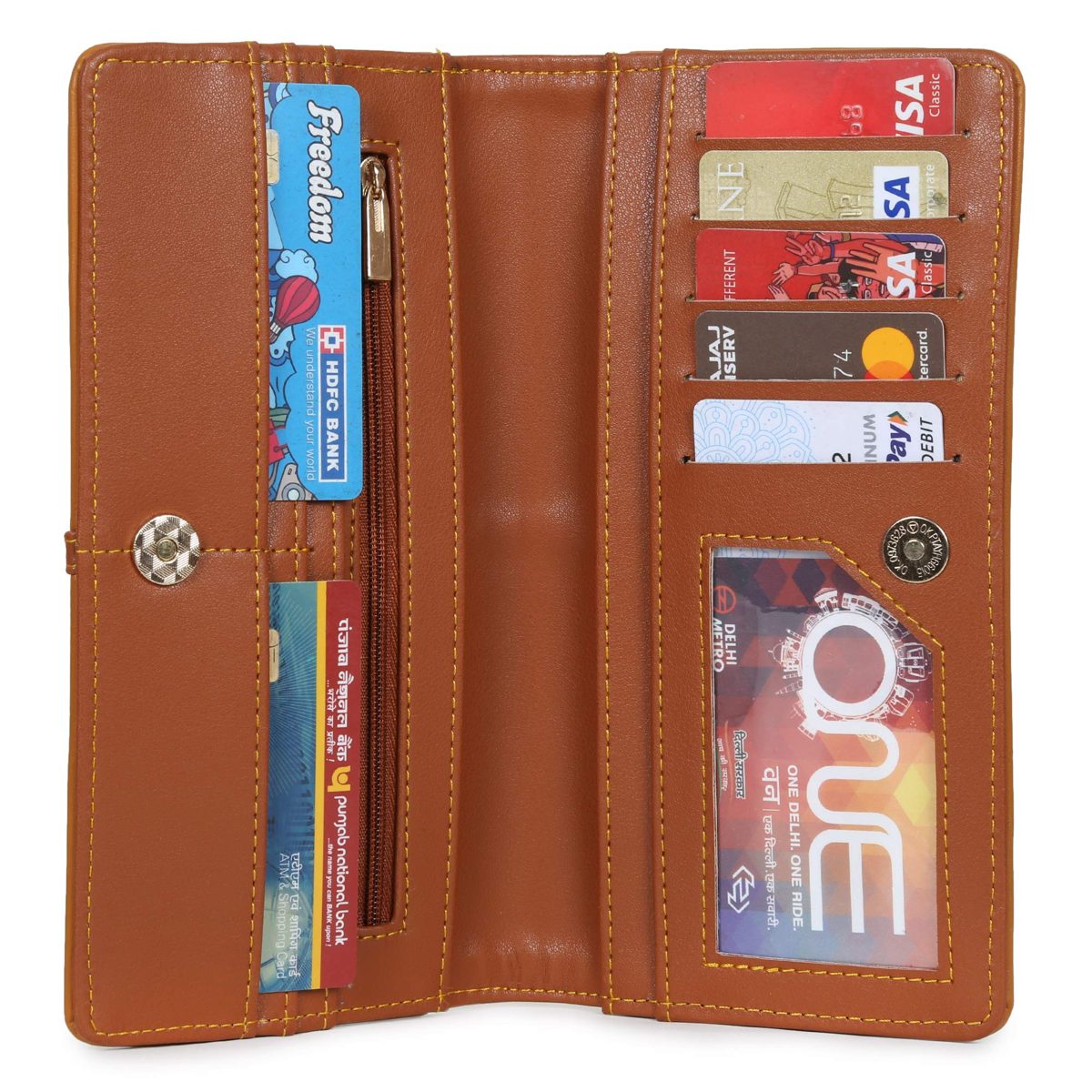 Nia & Nicole Women's Wallet (Mustard, Rust)