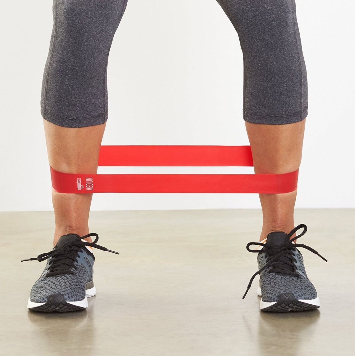 AmazonBasics 4-Piece Exercise and Resistance Loop Bands with Bag