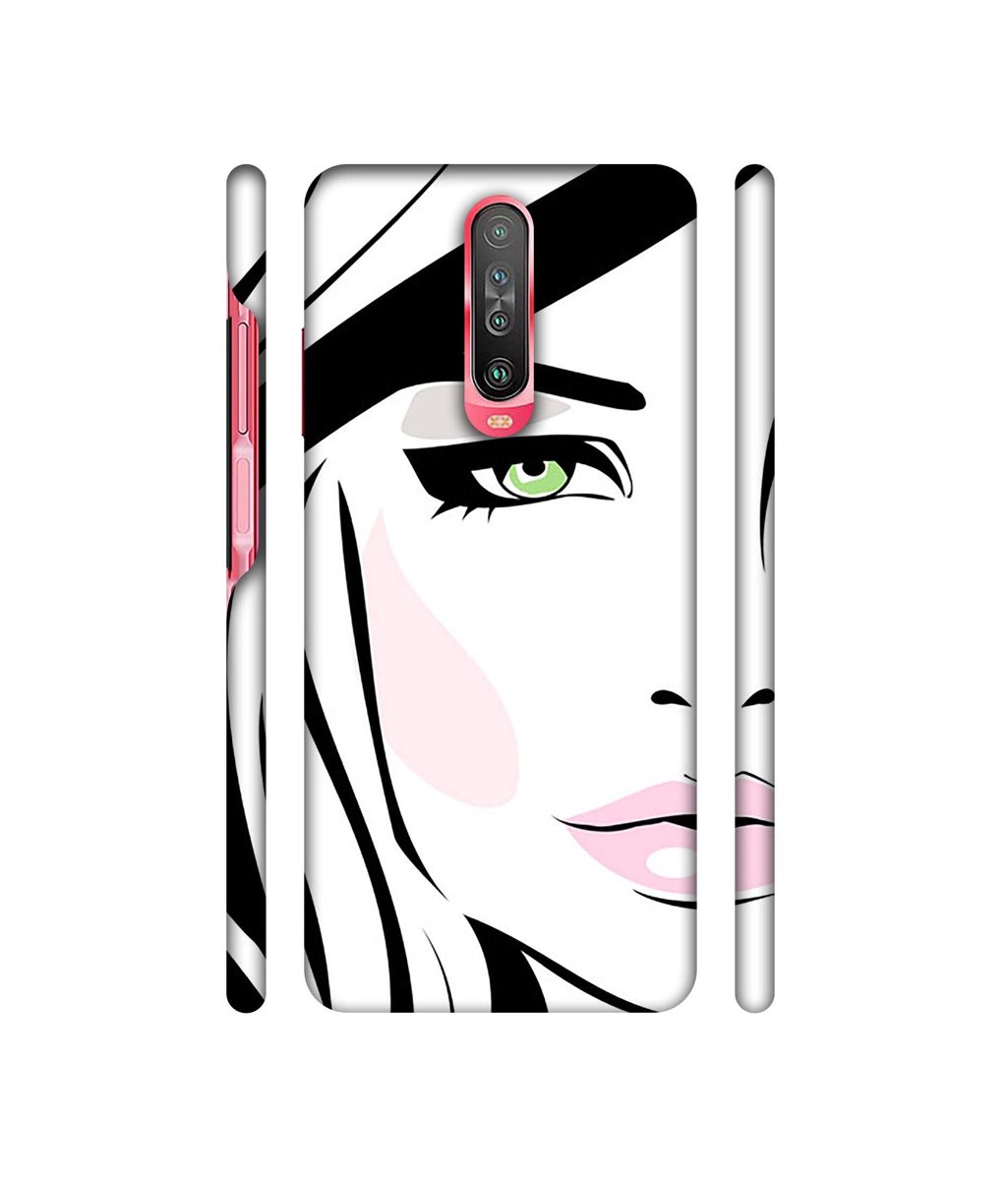 Amazon Brand - Solimo Designer Lady Vector 3D Printed Hard Back Case Mobile Cover for Poco X2 / Mi Redmi K30